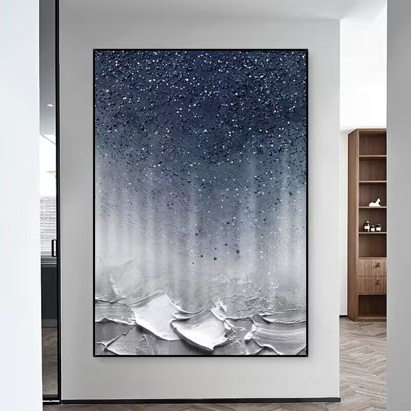 Abstrakte Nacht Himmel Landschaft Leinwand Kunst