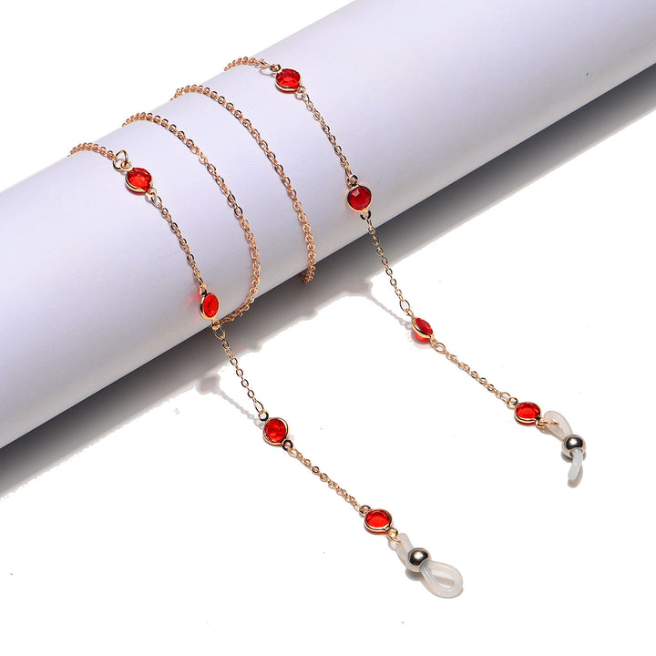 Elegante Edelstein Brillen Kette Karnz