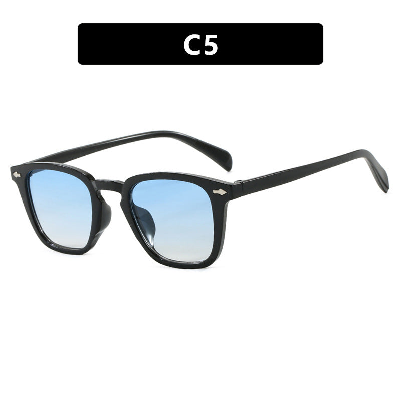 Damen moderne quadratische Sonnenbrille mit verspiegeltem UV-Schutz Karnz