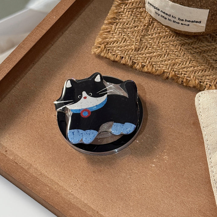 Verspielter Katzenmotiv Smartphone Fingerhalter Karnz