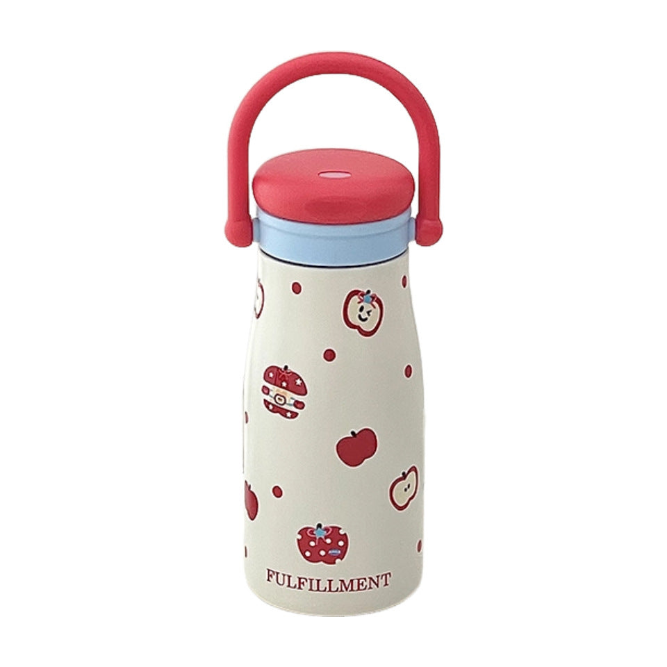 Damen kreative Trinkflasche mit lustigem Design und praktischer Schnur Karnz