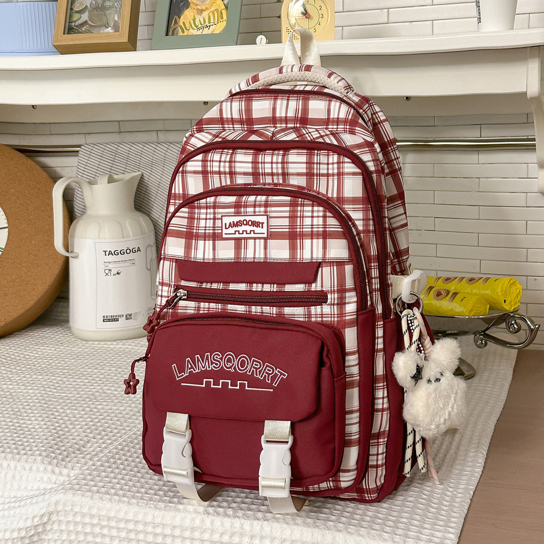 Stylische Karomuster-Rucksack Karnz