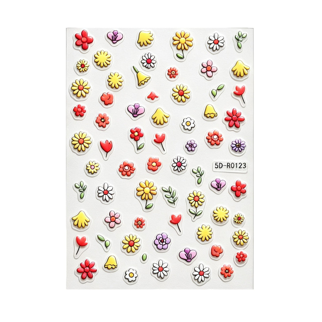Dekorative 3D Blüten- und Schmetterling-Nagelkunst Charms