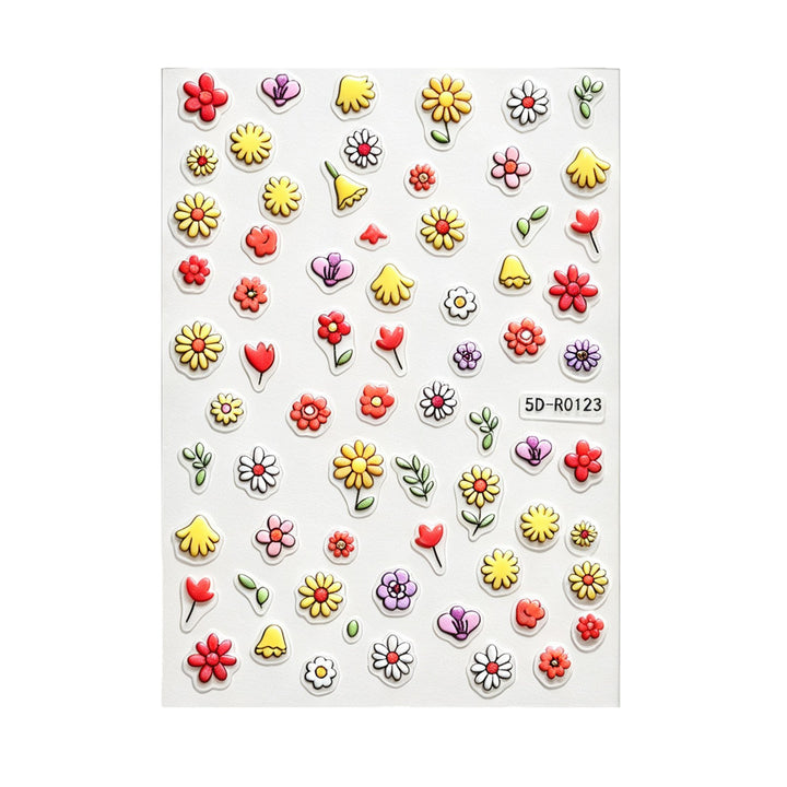 Dekorative 3D Blüten- und Schmetterling-Nagelkunst Charms