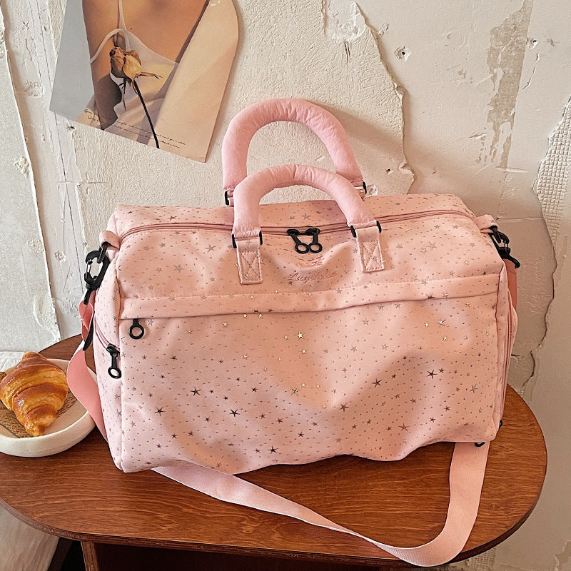 Stylische Wochenend-Duffel-Tasche mit Sternmuster