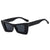 Damen auffällige Designer-Sonnenbrille mit modernem Prisma-Rahmen Karnz