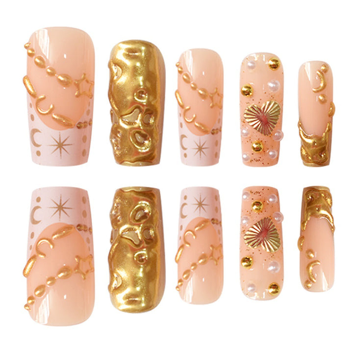 Premium Dekorative Press-On Nagelkunst Karnz