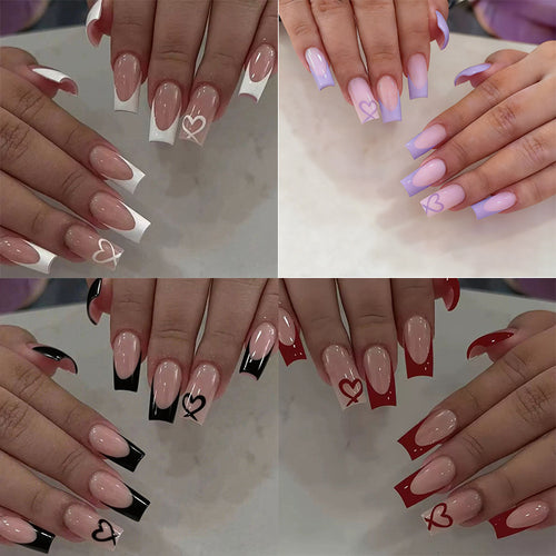 Künstlerisch Herz-inspiriertes Acryl-Nagelkunst-Enhancements Karnz