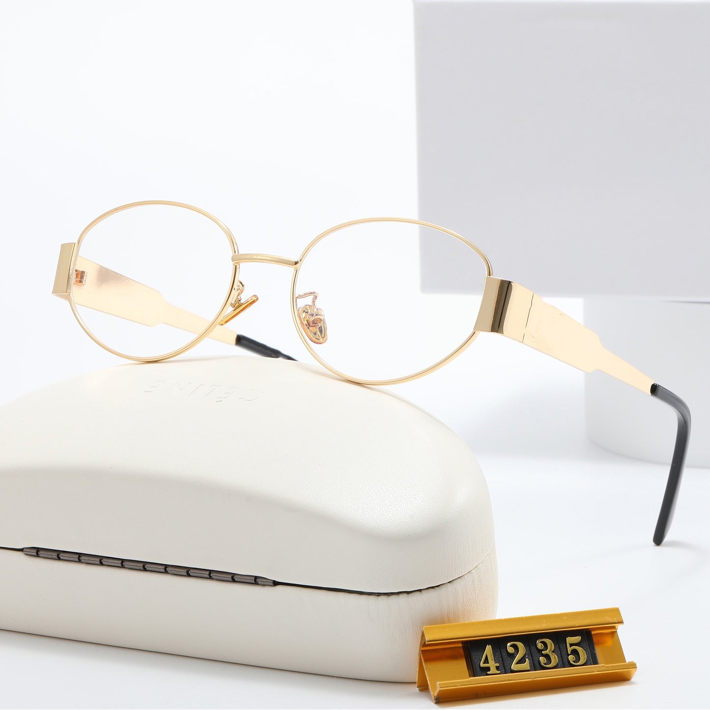 Damen Elegante Designer-Sonnenbrille mit filigranem Rahmen und UV-Schutz Karnz