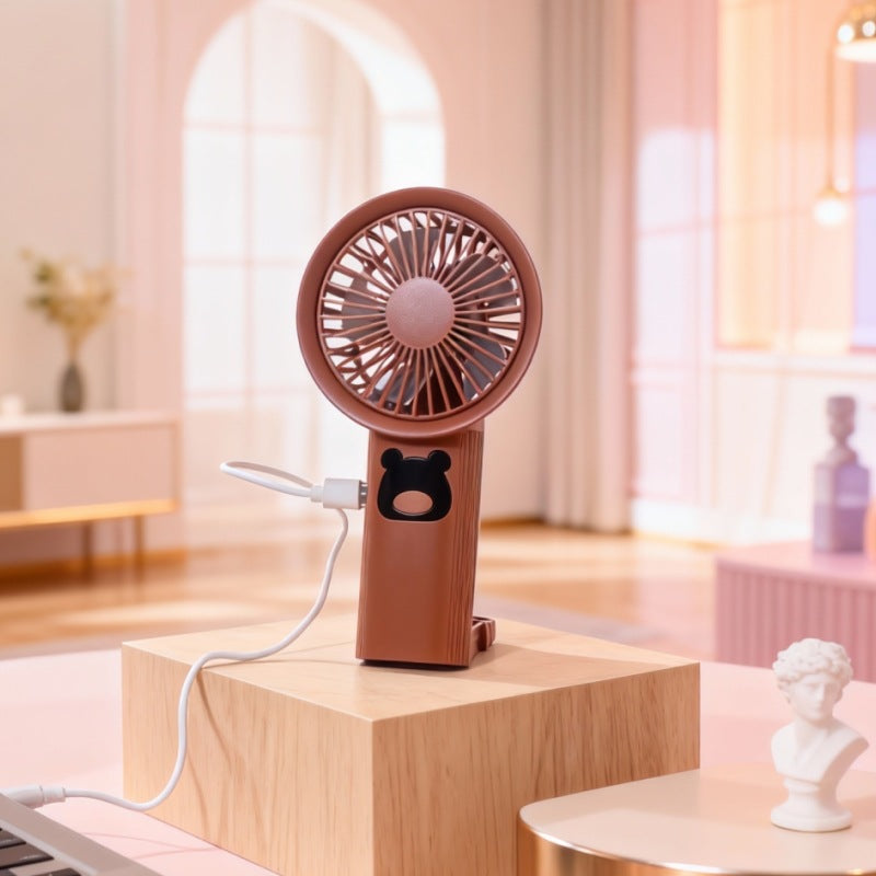 Damen Tragbarer Handventilator mit süßem Bärenmotiv Karnz 1781628530