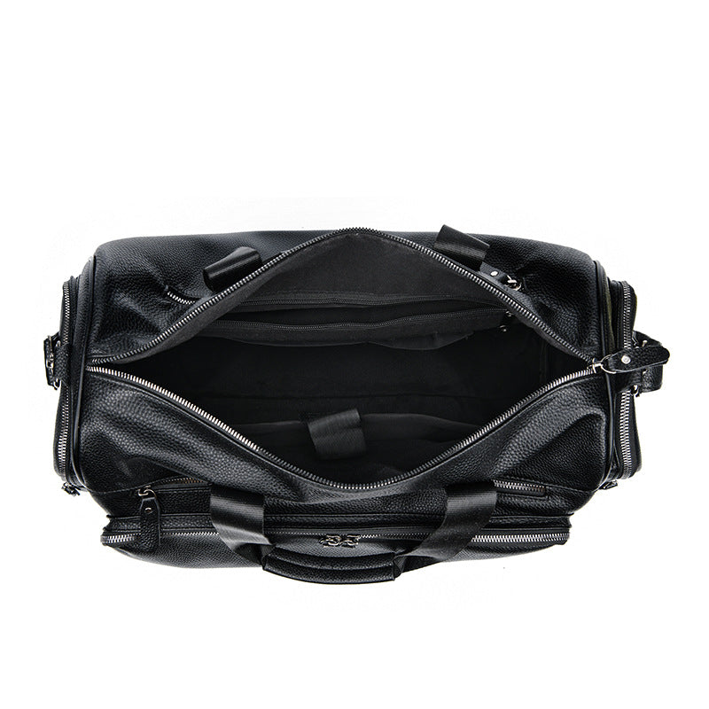 Premium Leder Wochenende Duffle Tasche Karnz