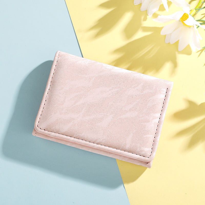 Strukturiertes Leder Klappenwallet