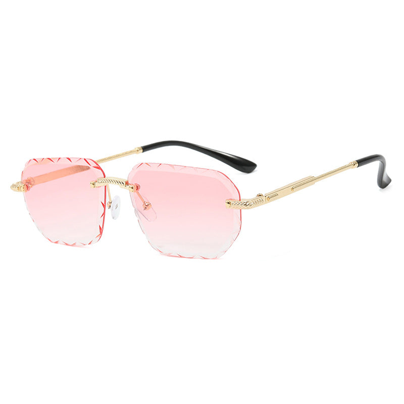 Damen geometrische Sonnenbrille mit verspiegelten Gläsern und robustem Rahmen Karnz