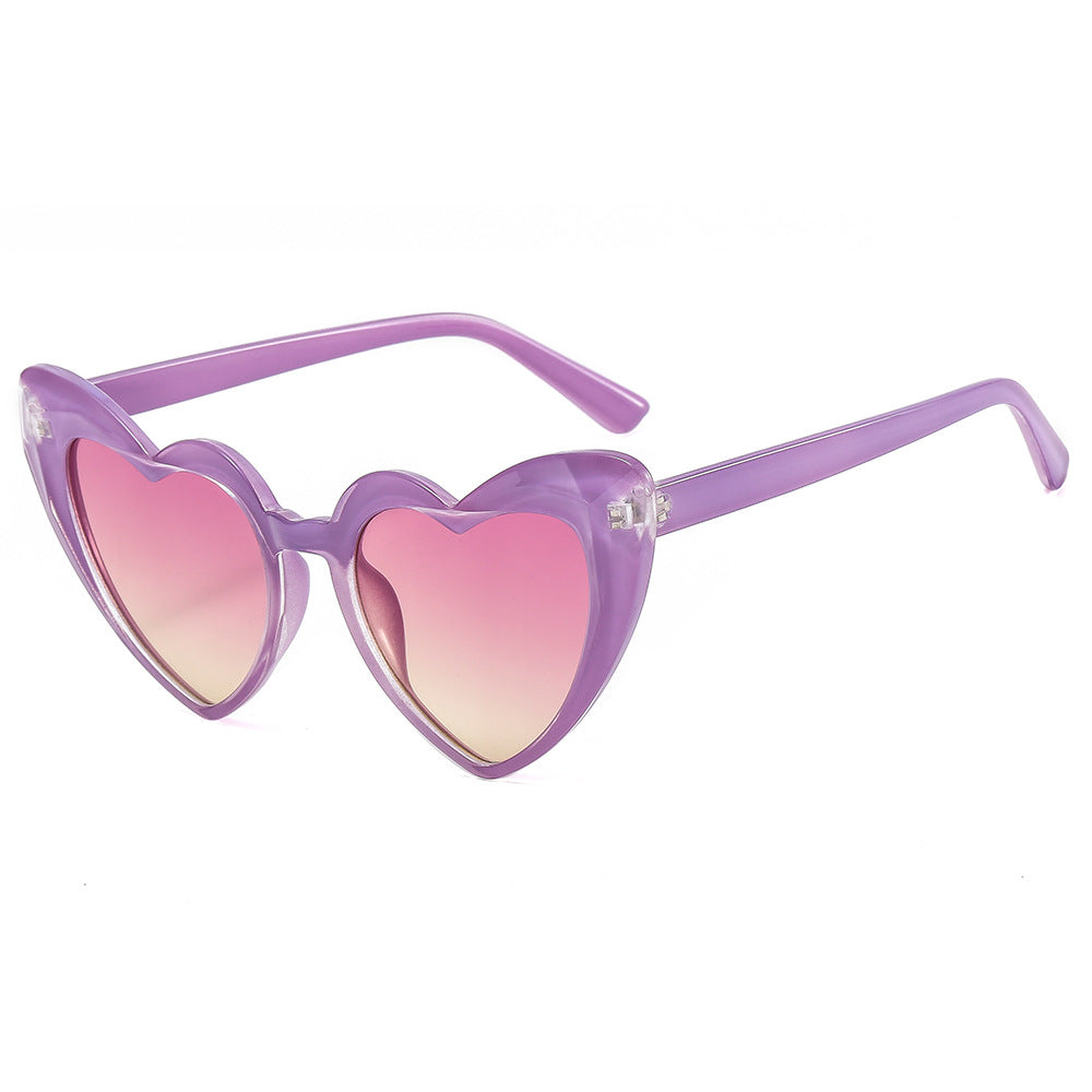 Damen modische Herz-Sonnenbrille mit UV-Schutz Karnz