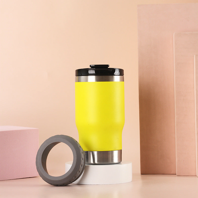 Damen Isolierter Kaffeebecher mit rutschfester Silikonunterlage Karnz