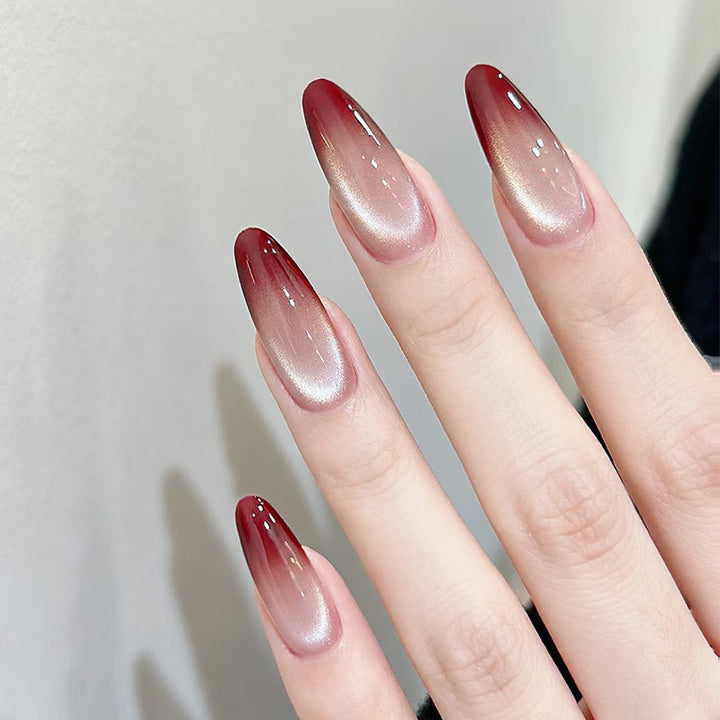 Dekorativer Press-On Nagelset mit Glitter und Strassakzenten Karnz