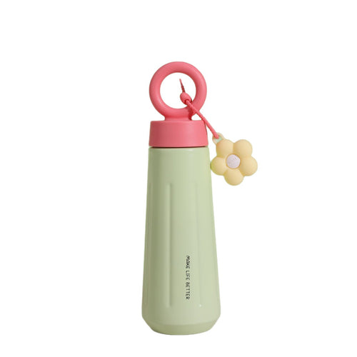 Damen stilvolle Kunststoff-Trinkflasche mit Charm Karnz