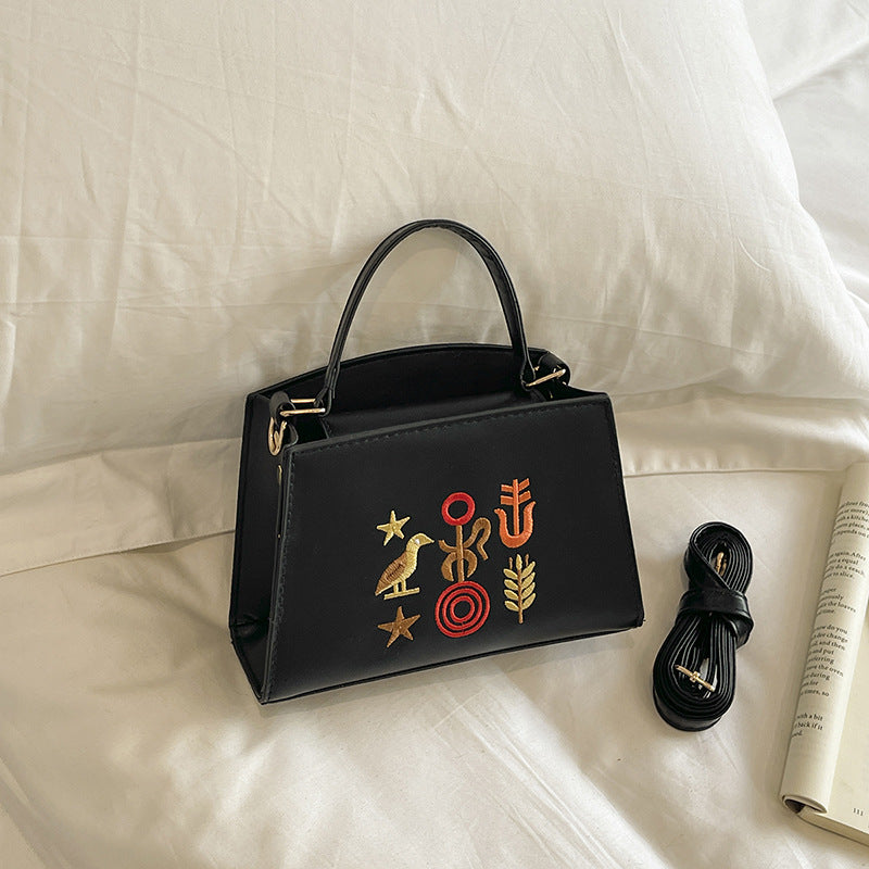 Bestickte Retro-Handtasche