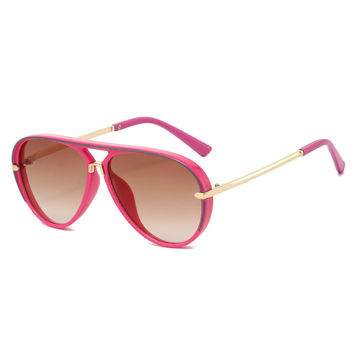 Elegante Aviator-Sonnenbrille mit goldenen Akzenten Karnz