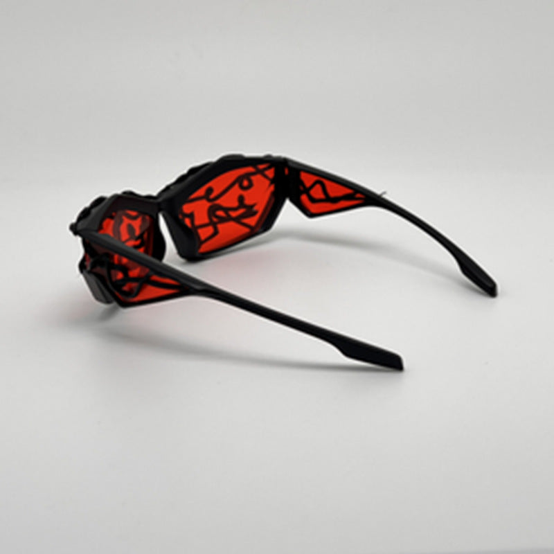 Damen Sportliche Sonnenbrille mit futuristischem Design Karnz