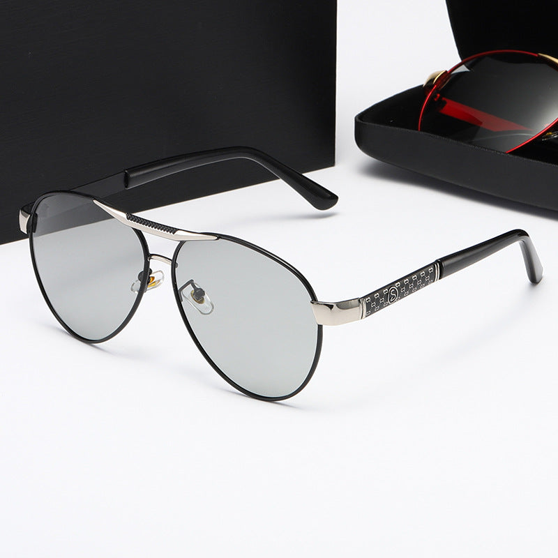Damen elegante Metall-Sonnenbrille Karnz