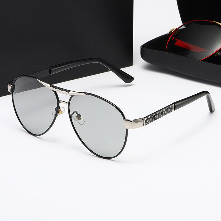 Damen elegante Metall-Sonnenbrille Karnz