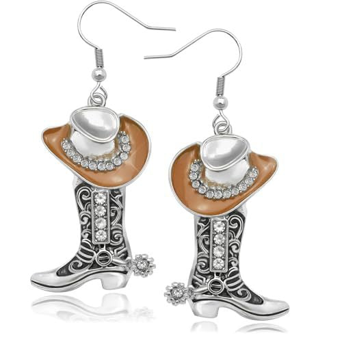 Cowboy Stiefel und Hut Ohrringe Karnz
