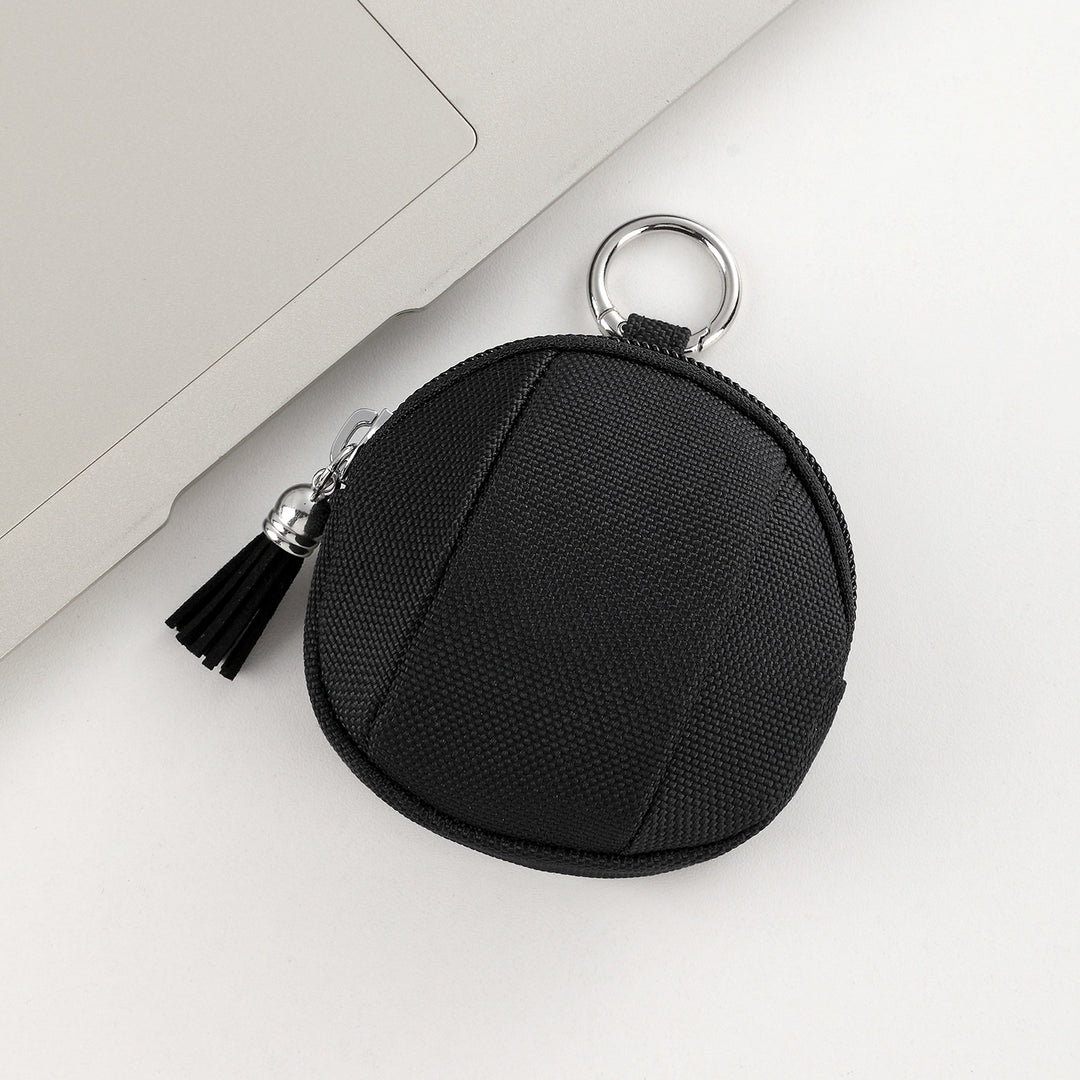 Kompakte runde Reißverschluss-Münztasche