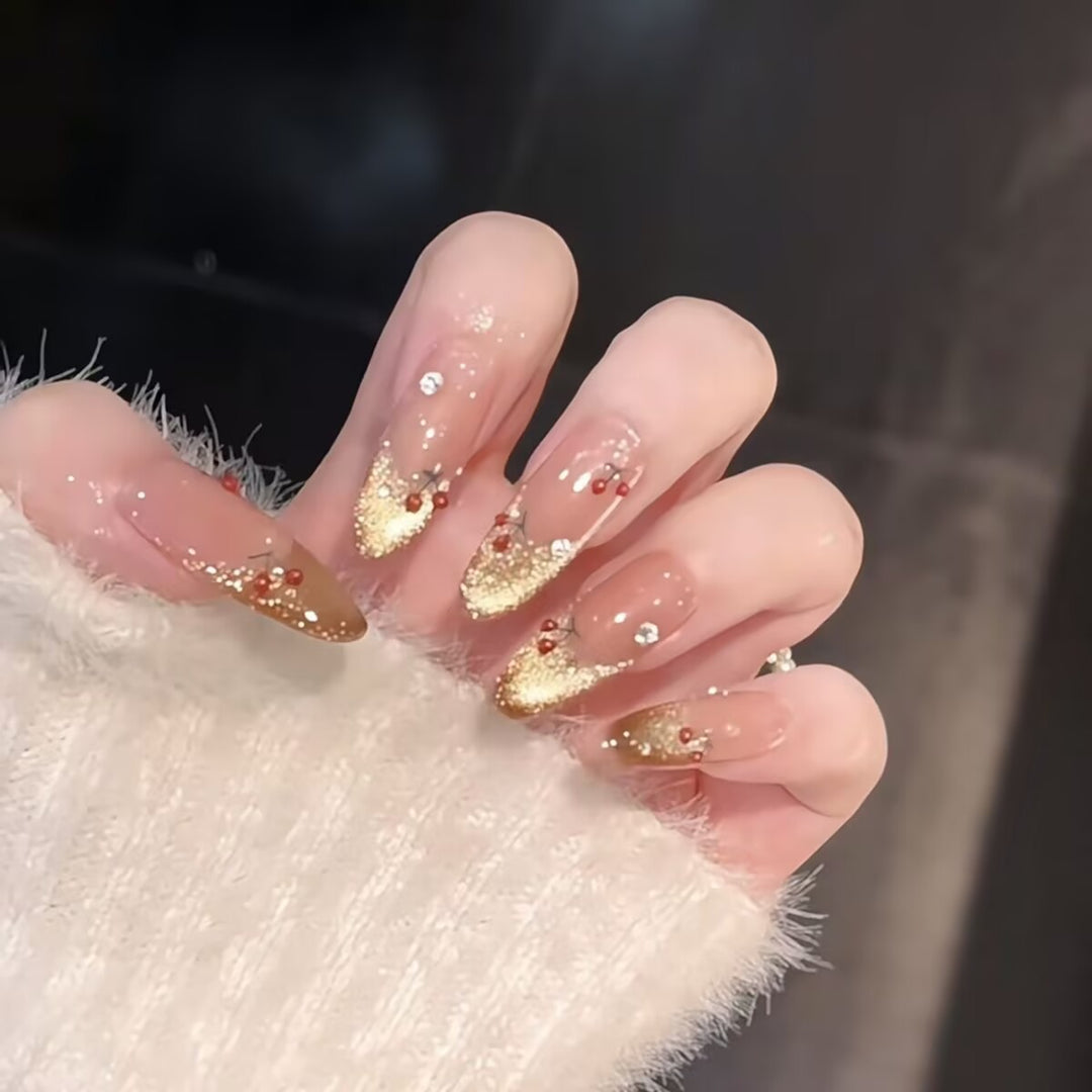 Premium Glitzernde Press-On Nagelerweiterungen Karnz