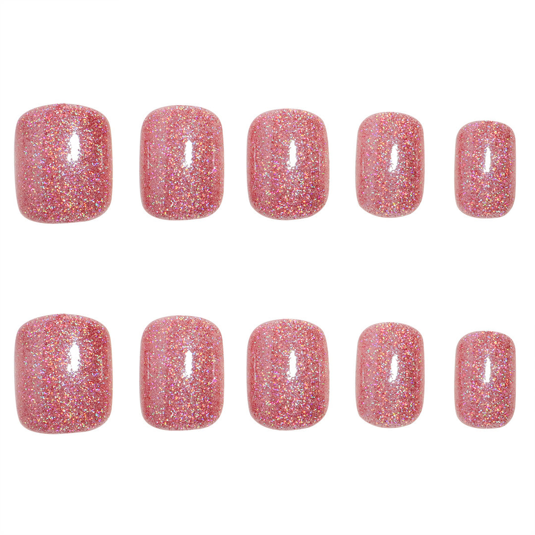 Glitzerndes Press-On Zehennagel Set Karnz