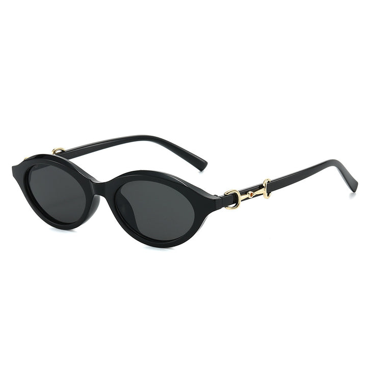 Modische Retro Oval Sonnenbrille Karnz