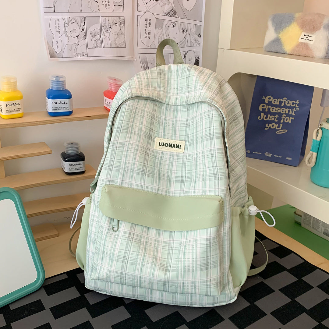 Chic Kariert Lässig Rucksack Karnz
