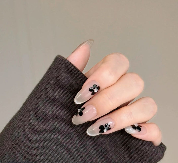 Trendy Ombre Leopard Print Press-On Nägel Karnz