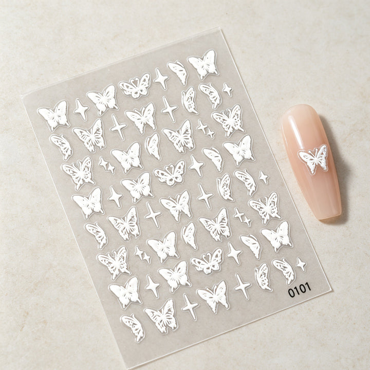 Schmetterling Nagelkunst Aufkleber