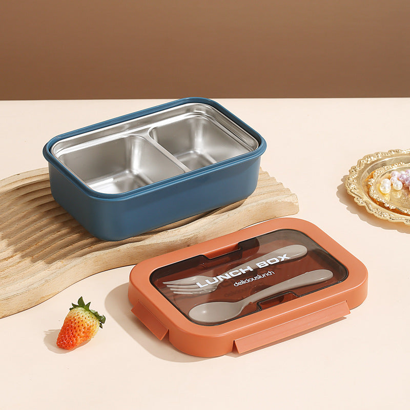 Mehrschichtige isolierte Bento-Lunchbox mit eingebautem Besteck