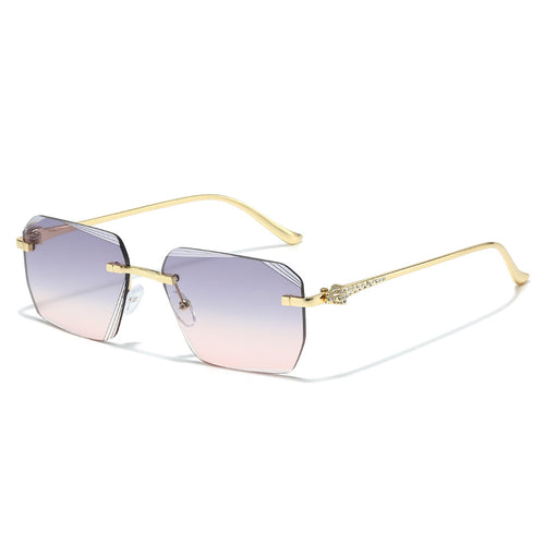 Modetrend Geometrische Schild Sonnenbrille Karnz