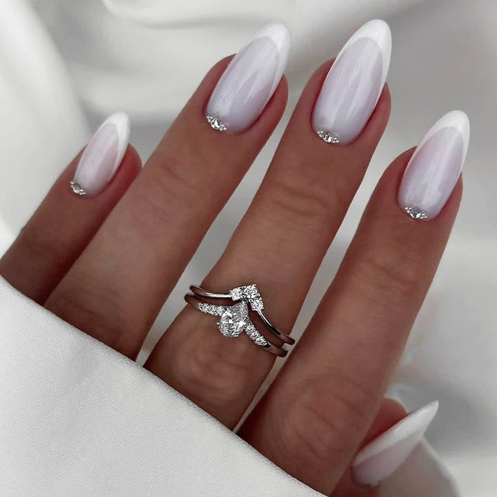 Vollabdeckendes Press-On-Nagelset Karnz