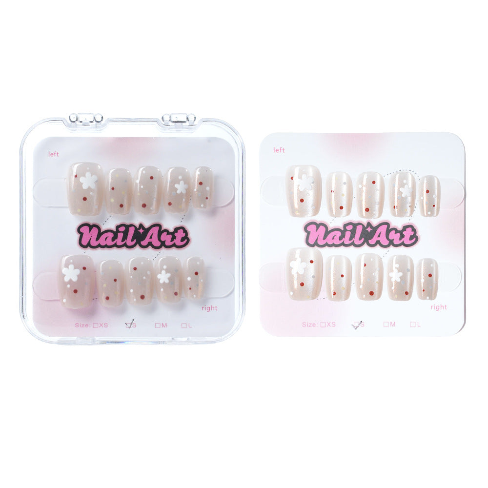 Floral dekorative Press-On Nagelset Karnz