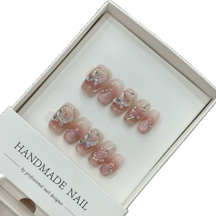 Handgefertigtes Schmetterlings-Nagelkunst-Set