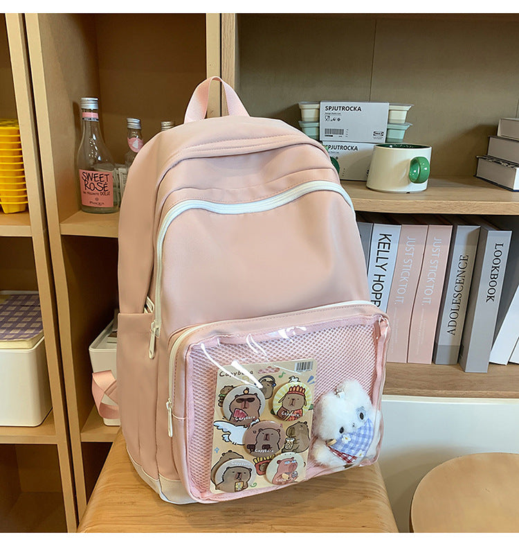 Stylische Kinder-Rucksack mit Plüsch-Dekor