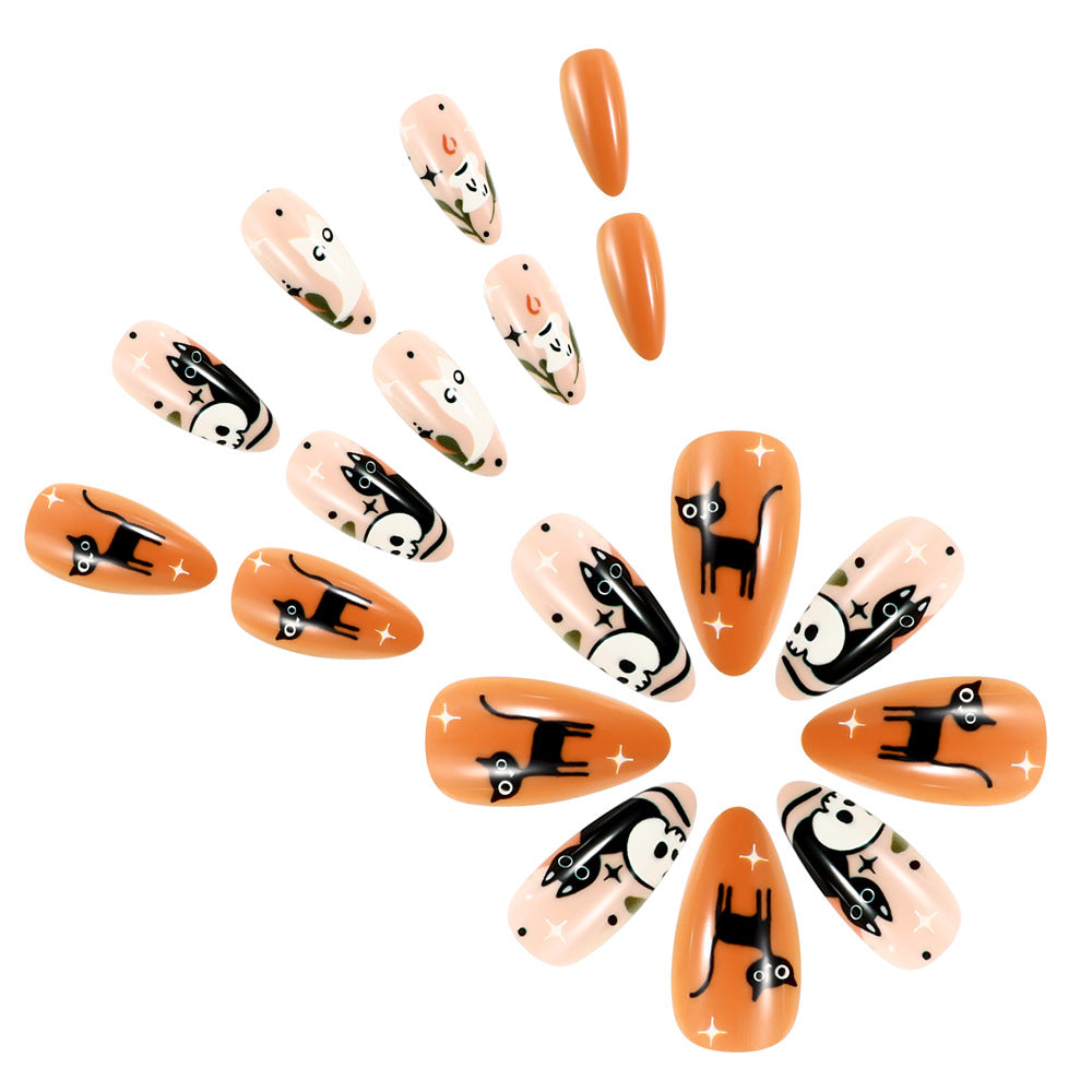 Künstlerische Press-On Nagelkunst mit fantasievollen Tierdesigns Karnz