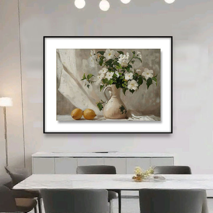 Vintage Blumen Leinwand Wandkunst