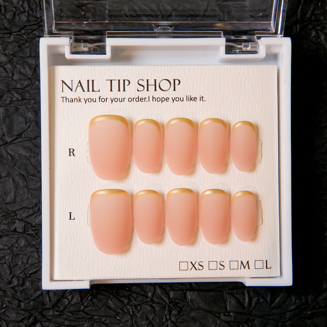 Natürlicher Finish Press-On Nagelset