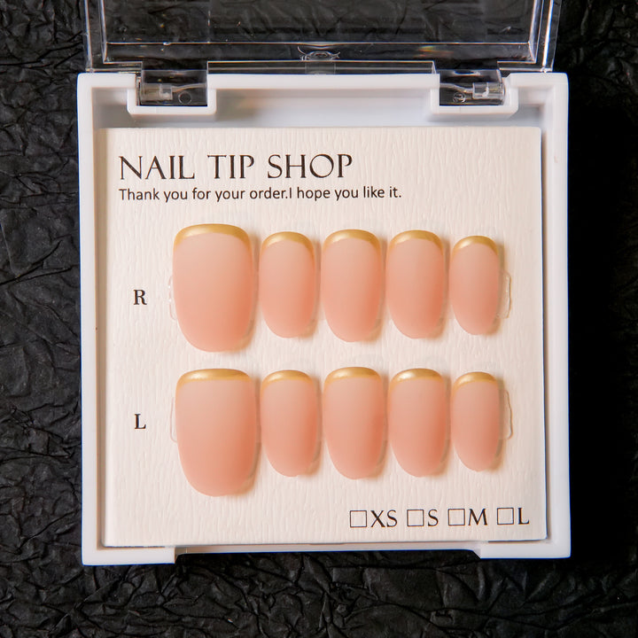Natürlicher Finish Press-On Nagelset