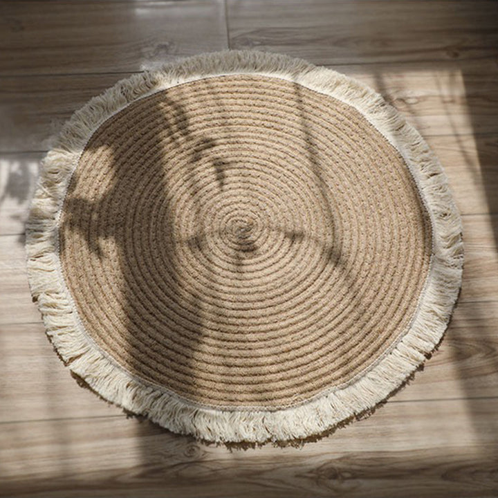 Runde Jute-Teppich Karnz
