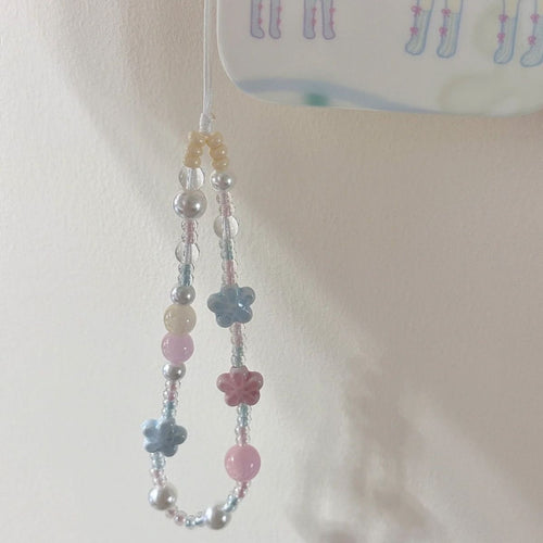 Blumen-inspiriertes Perlen-Handy-Lanyard Karnz
