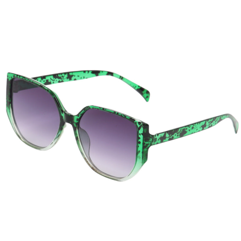 Damen modische oversized Sonnenbrille mit animalischem Muster Karnz