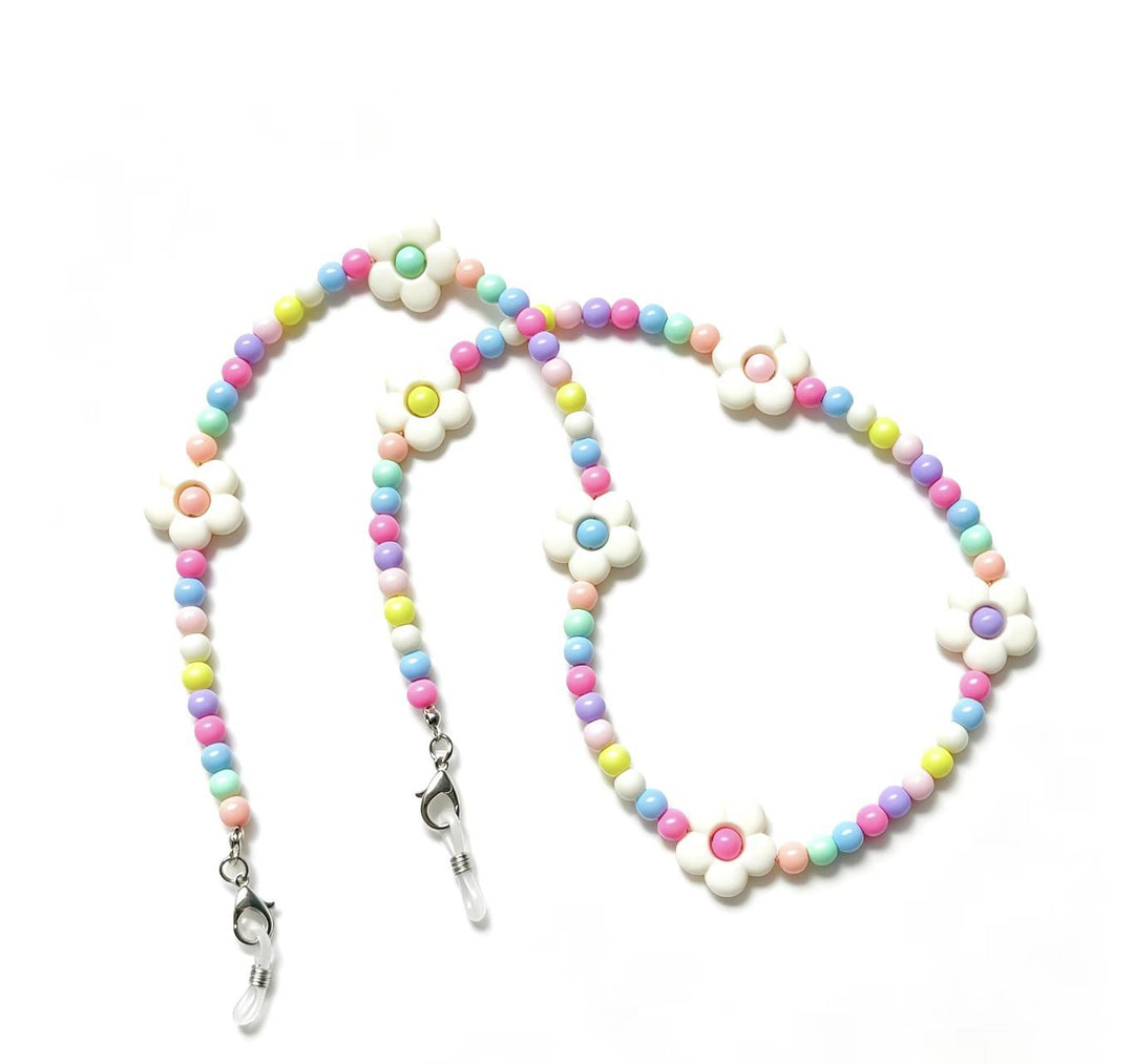 Verspielte Brillenhalterkette mit Blumenmotiven Karnz