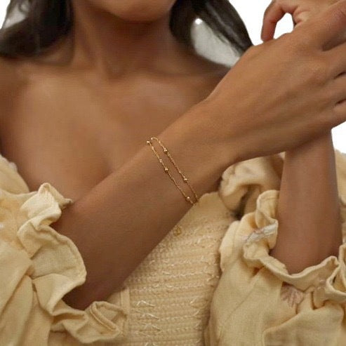Zartes Silberkette Armband Karnz