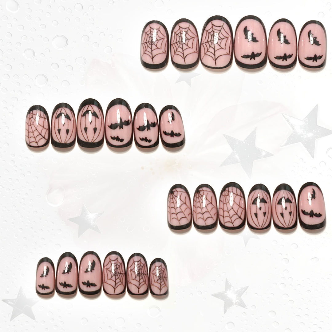 Halloween-Themen Press-On Nagelkunst Set